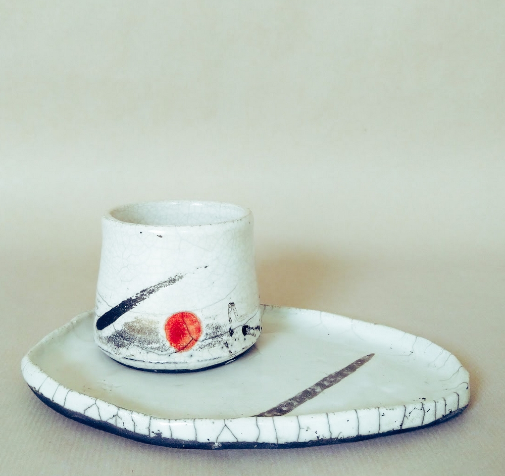 Assiette Fuji poterie céramique artisanale