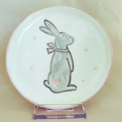 Assiette lapin mini Rose